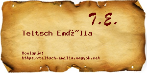 Teltsch Emília névjegykártya